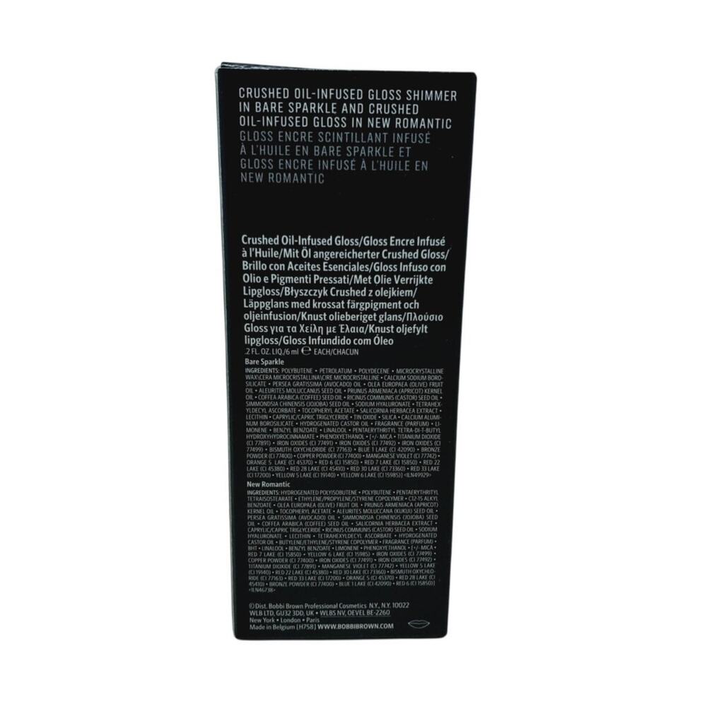 Bobbi Brown Crushed Oil-Infused Lip Gloss Duo New Romantic - Bare Sparkle - Picture 3 of 3